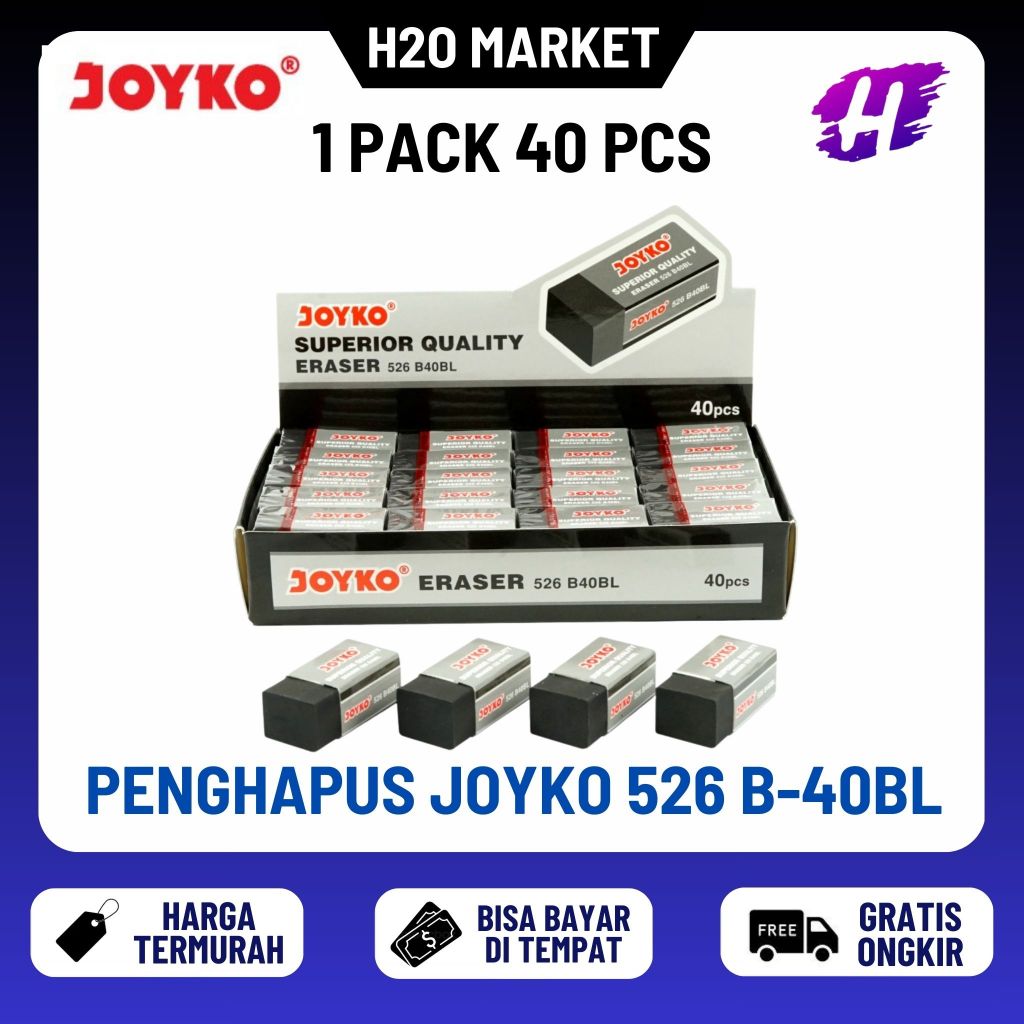 

❤️H2O❤️ Eraser / Penghapus Joyko 526-B40BL / Eraser Joyko 526-B40BL (1 PAK = 40 PCS)