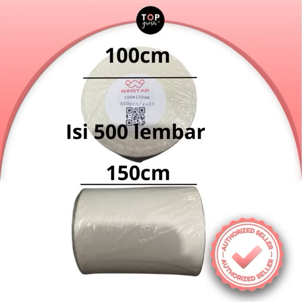 

(3 Roll) Sticker Resi Shopee Waterproof 100x150 isi 500 Lembar