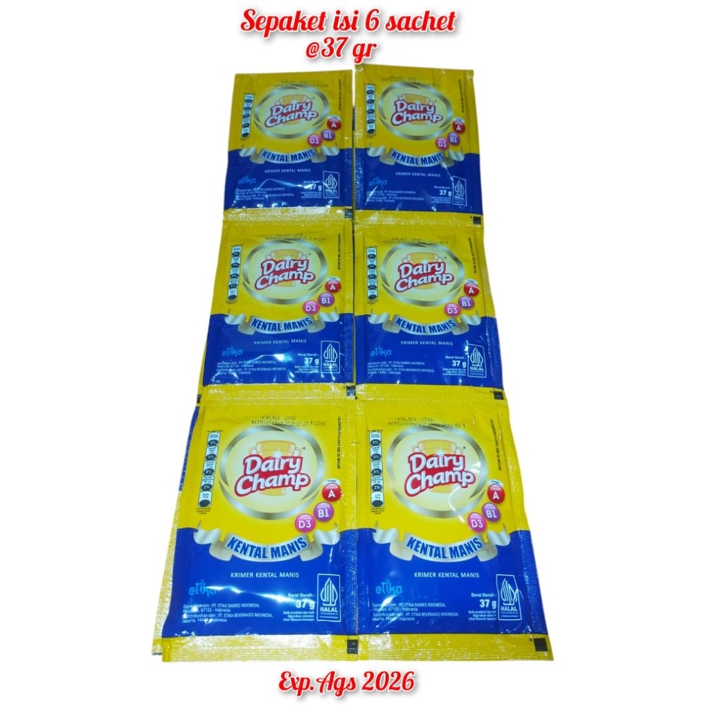 

DAIRY CHAMP @37gr SEPAKET ISI 6 SACHET