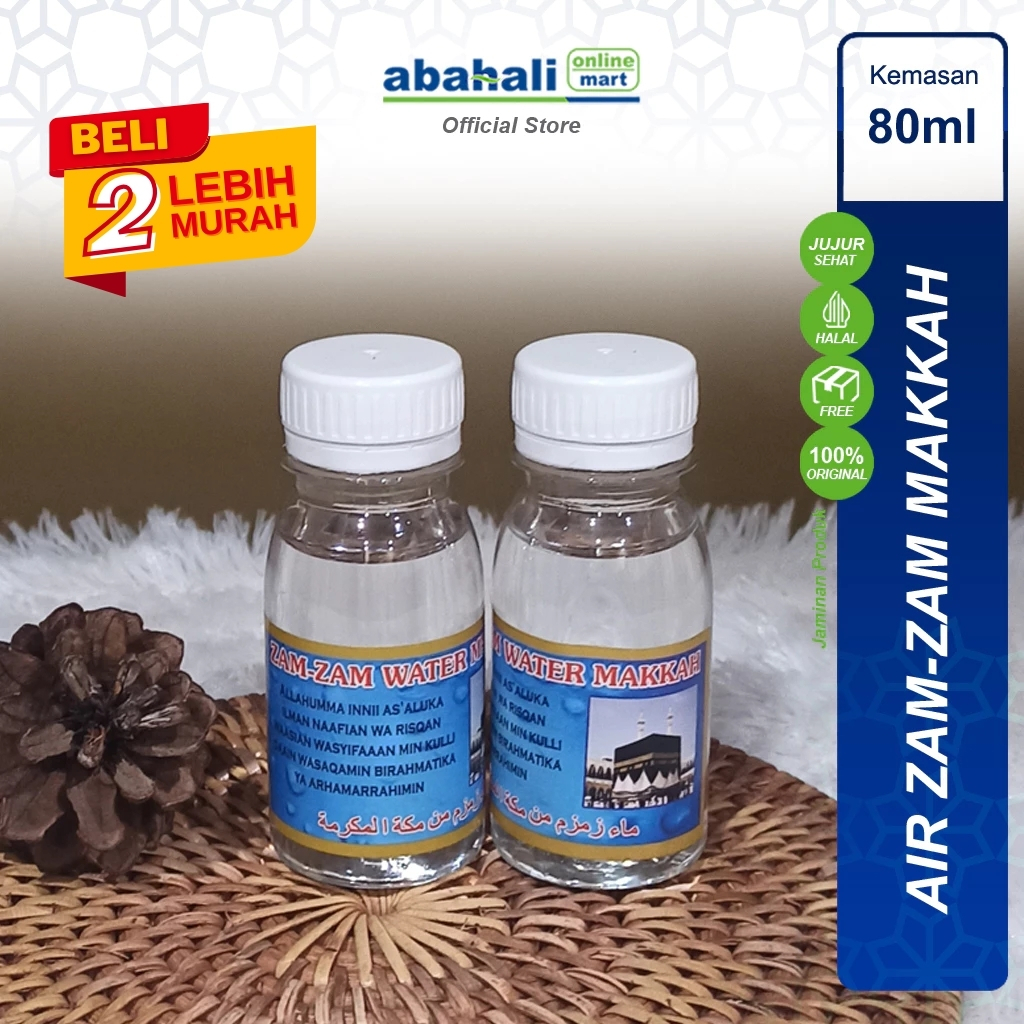 

Air Zamzam Asli 100% 80ml Mekah Air Zamzam Botol Kecil Murah Original Oleh Oleh Haji dan Umroh
