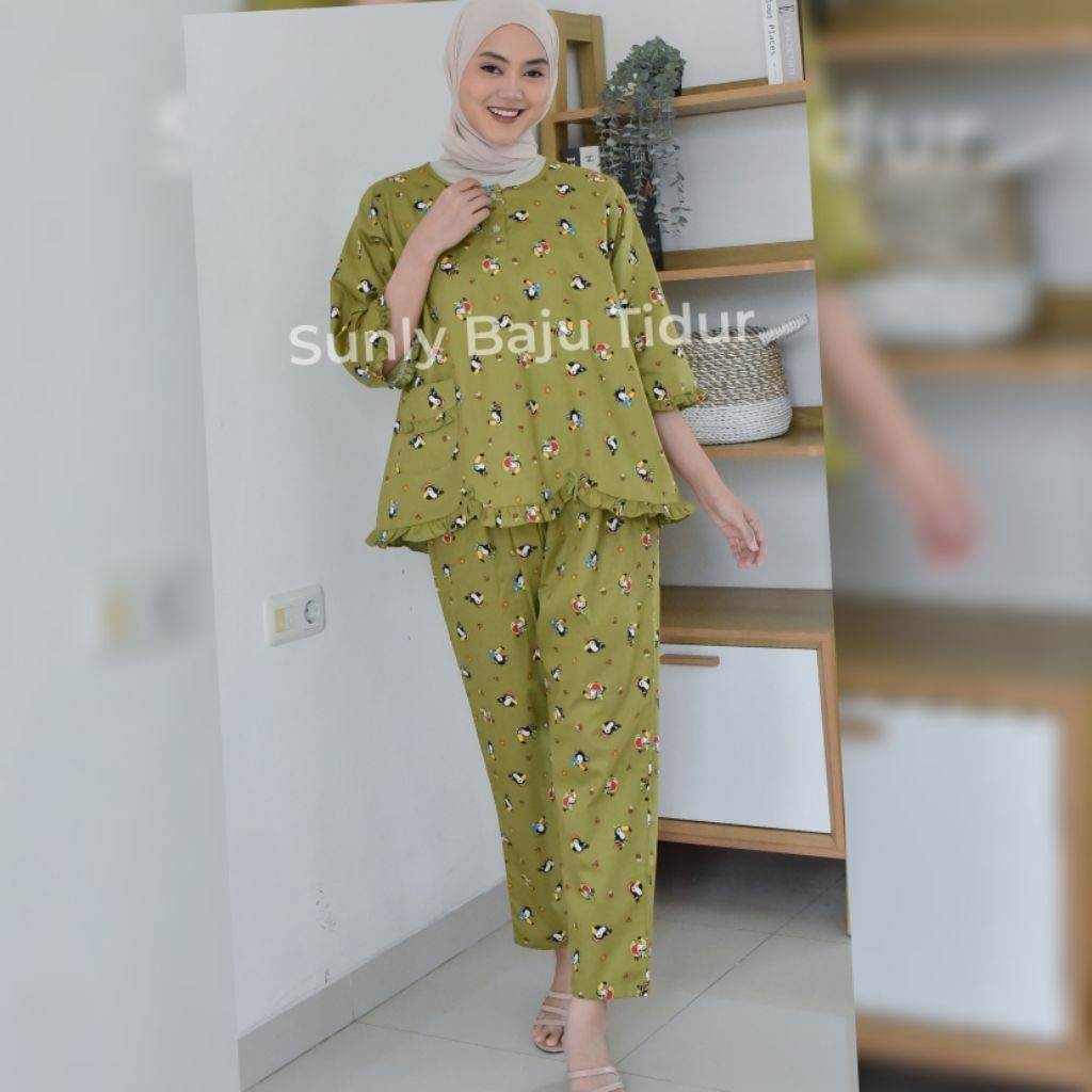 Sunly CP T3/4 No.L24 Baju Tidur Piyama Katun Jepang