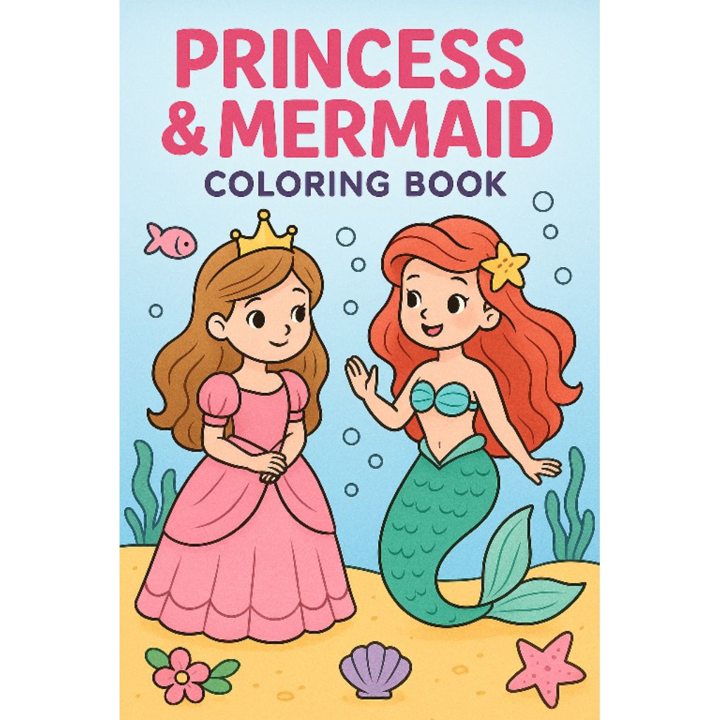 Buku mewarnai tema princess