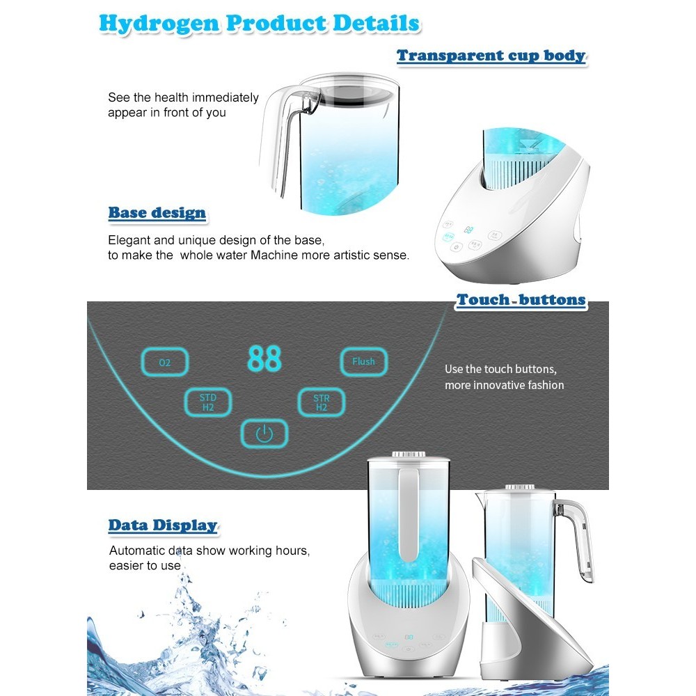 Air Magnetic, Hydrogen, Alkaline Water Generator Maker Ionizer