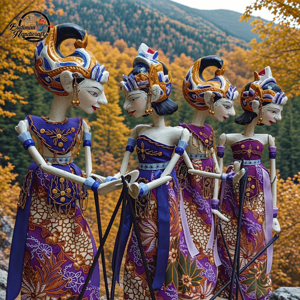 Wayang Golek Couple Arjuna & Srikandi Medium Quality uk 50cm 1Set=2pcs