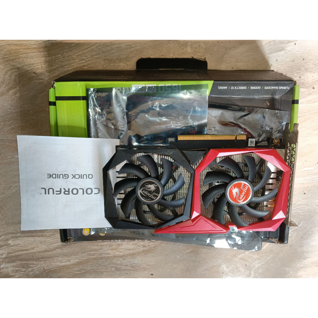 VGA GPU Colorful GTX 1650 Super 4GB DDR6 Full Dus Bekas Second Seken
