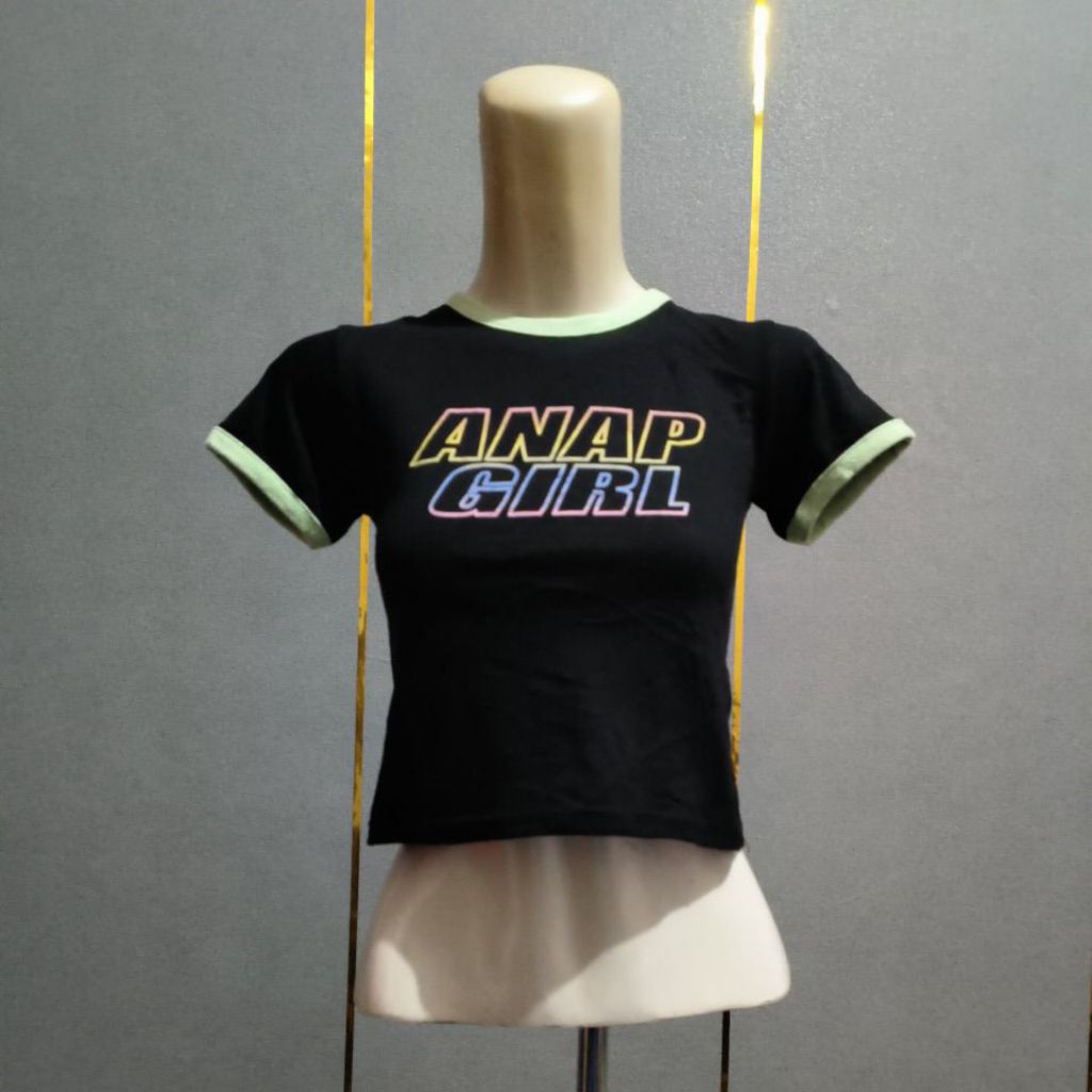 Preloved Kaos Ringer Anap Girl Size S/150