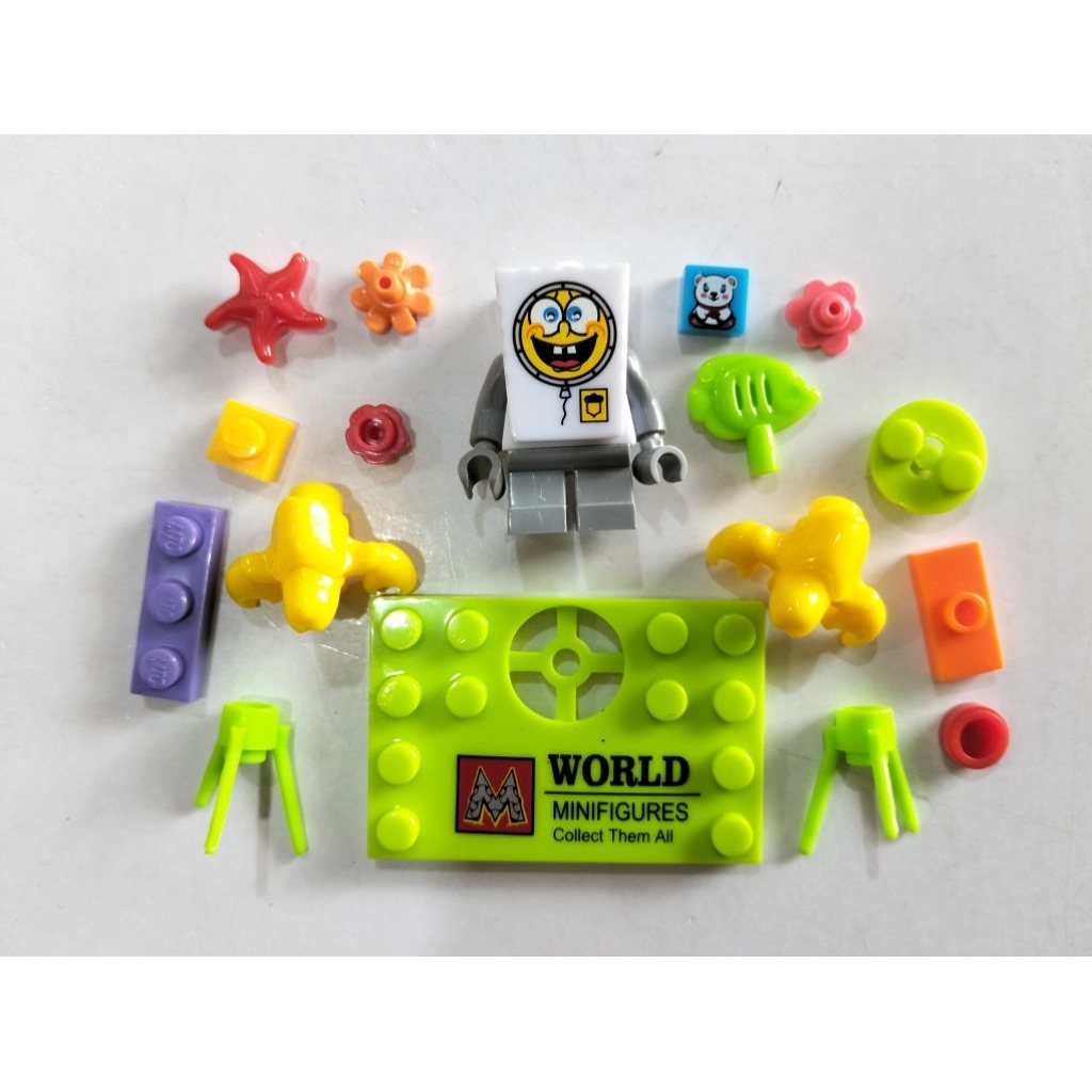 mainan Lego rakit robot spongebob