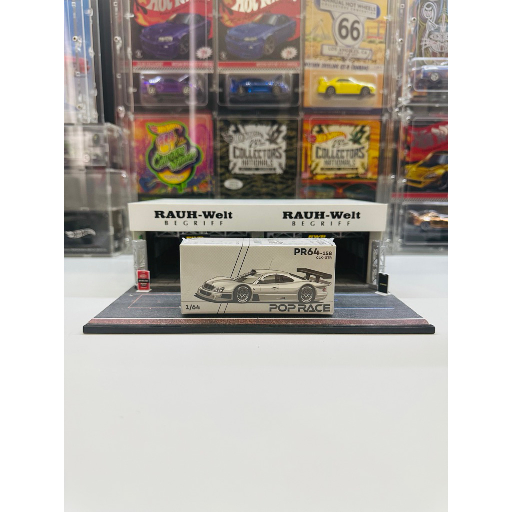 Pop Race 1:64 Mercedes Benz CLK GTR Silver