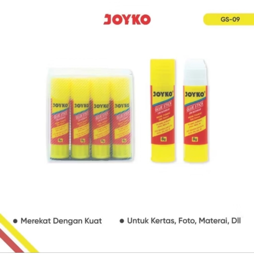

JOYKO GLUE STIK 8g LEM BATANG STIK JOYKO KECIL GS - 09LUSIN [12PCS]