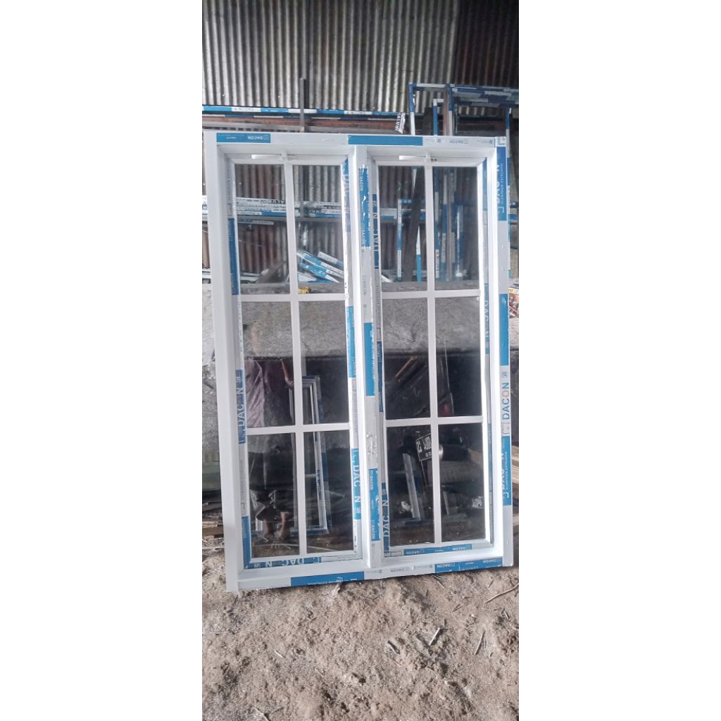 kusen jendela 2daun variasi ornamen T120cm L100cm 3inc free picking kayu