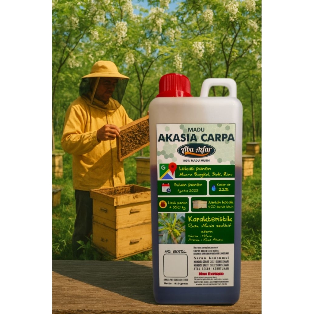 

Madu Akasia Carpa Abu Azfar 1000 gram + bonus sendok kayu - Salam pyuurrrr