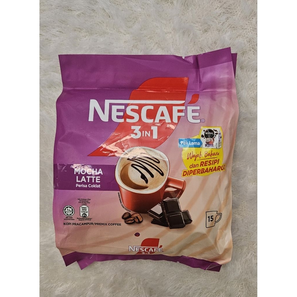 

NESCAFE 3in1 Mocha Latte 15 Sachet – Kopi Instan Coklat Creamy Praktis & Halal