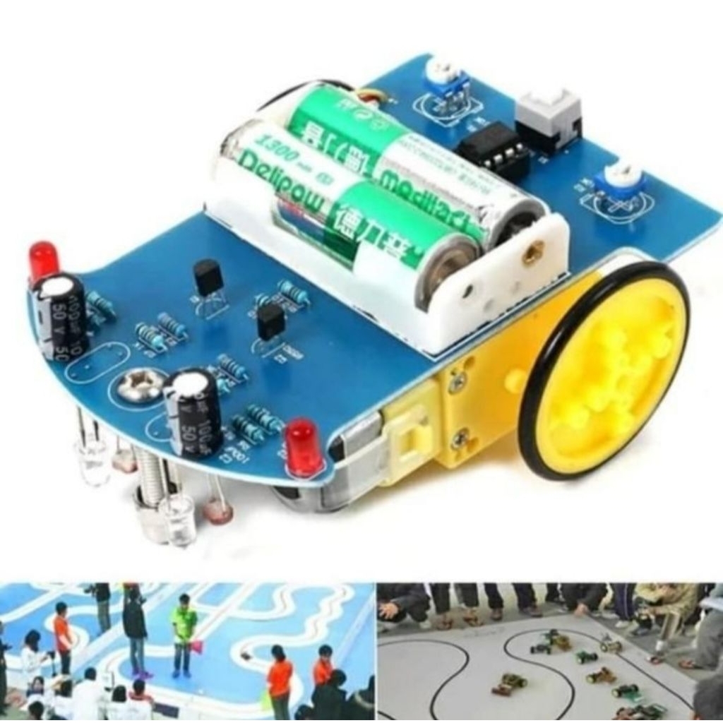 DIY kit robot line Sensor line follower analog tanpa Arduino