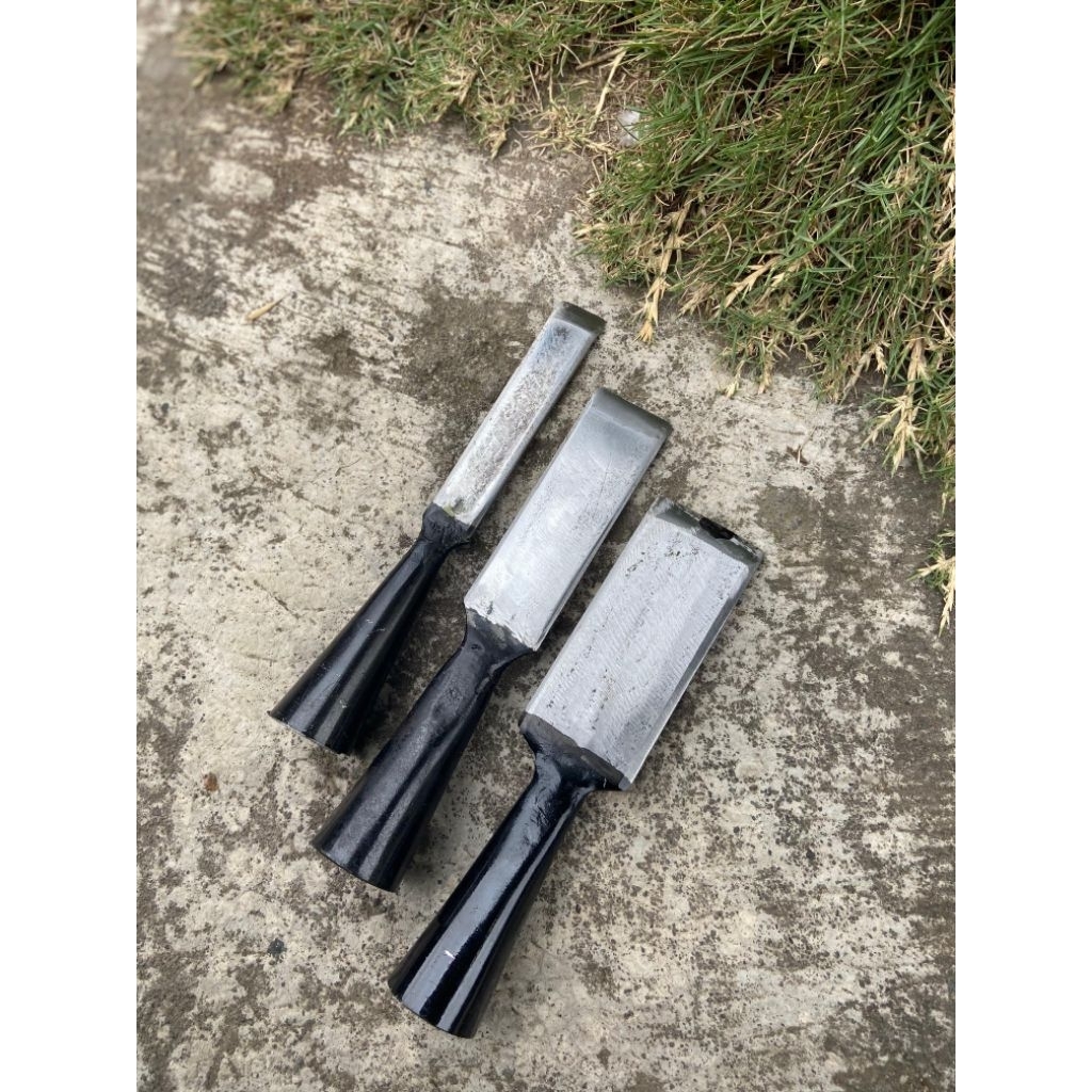 tatah kayu 2cm 3cm dan 4cm - pahat kayu - alat pahat kayu baja per asli