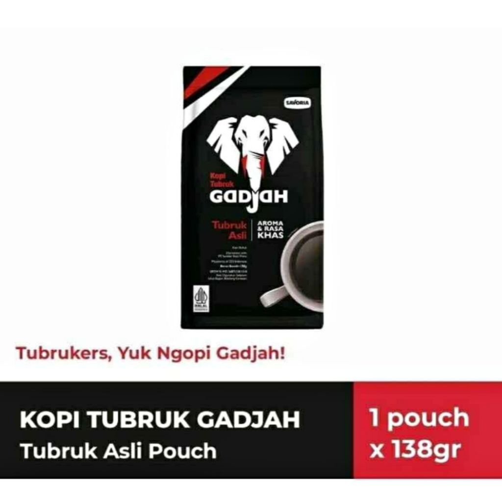 

Kopi Tubruk Gadjah/Kopi Gadjah/Pouch 138 gram