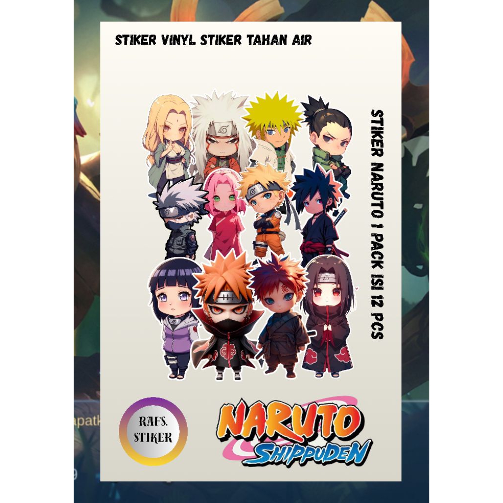 

STIKER VINYL AESTHETIC STIKER NARUTO STIKER TUMBLER CASE HP LAPTOP KULKAS KOPER DLL