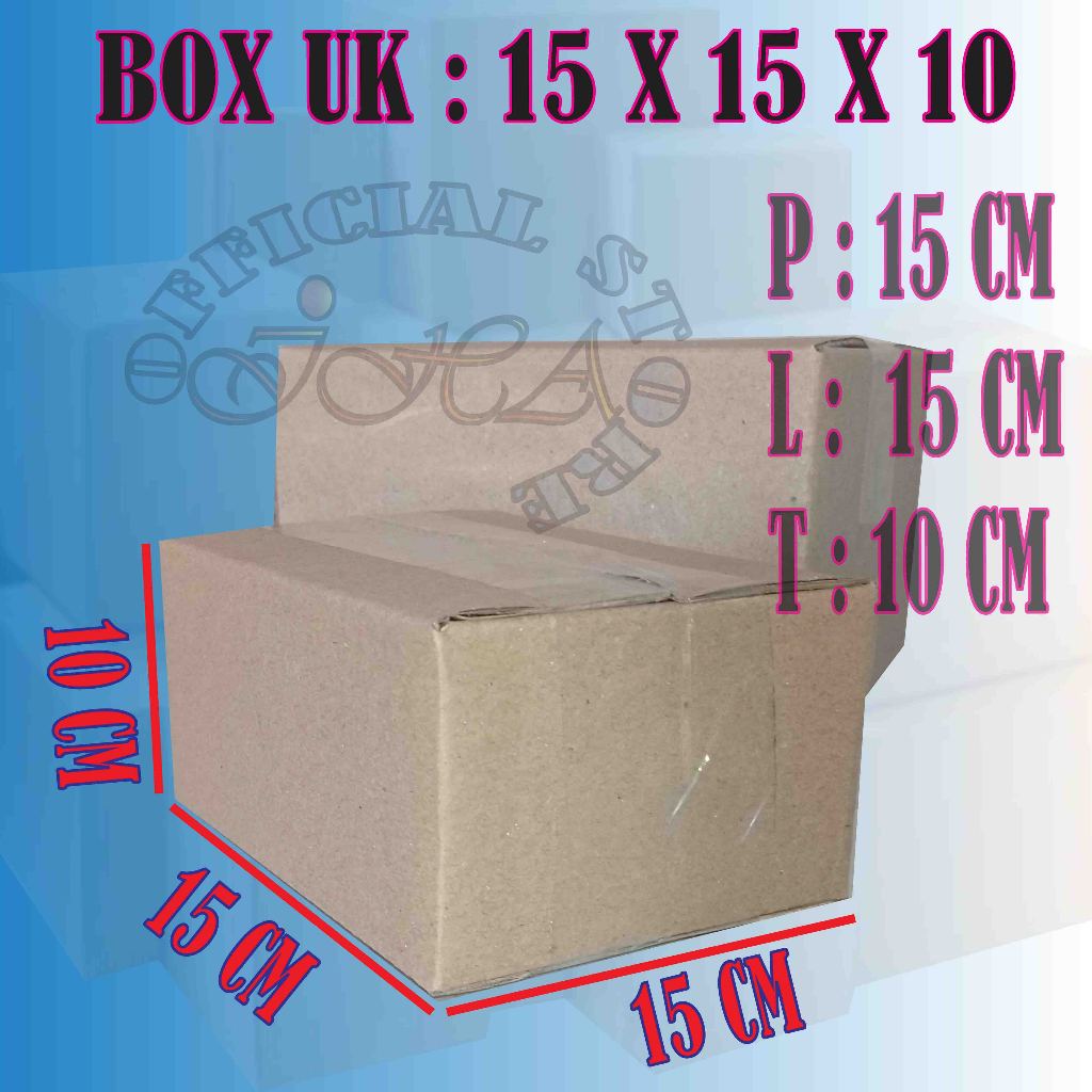 

Kardus ukuran 15x15x10 cm box packing murah dus paket