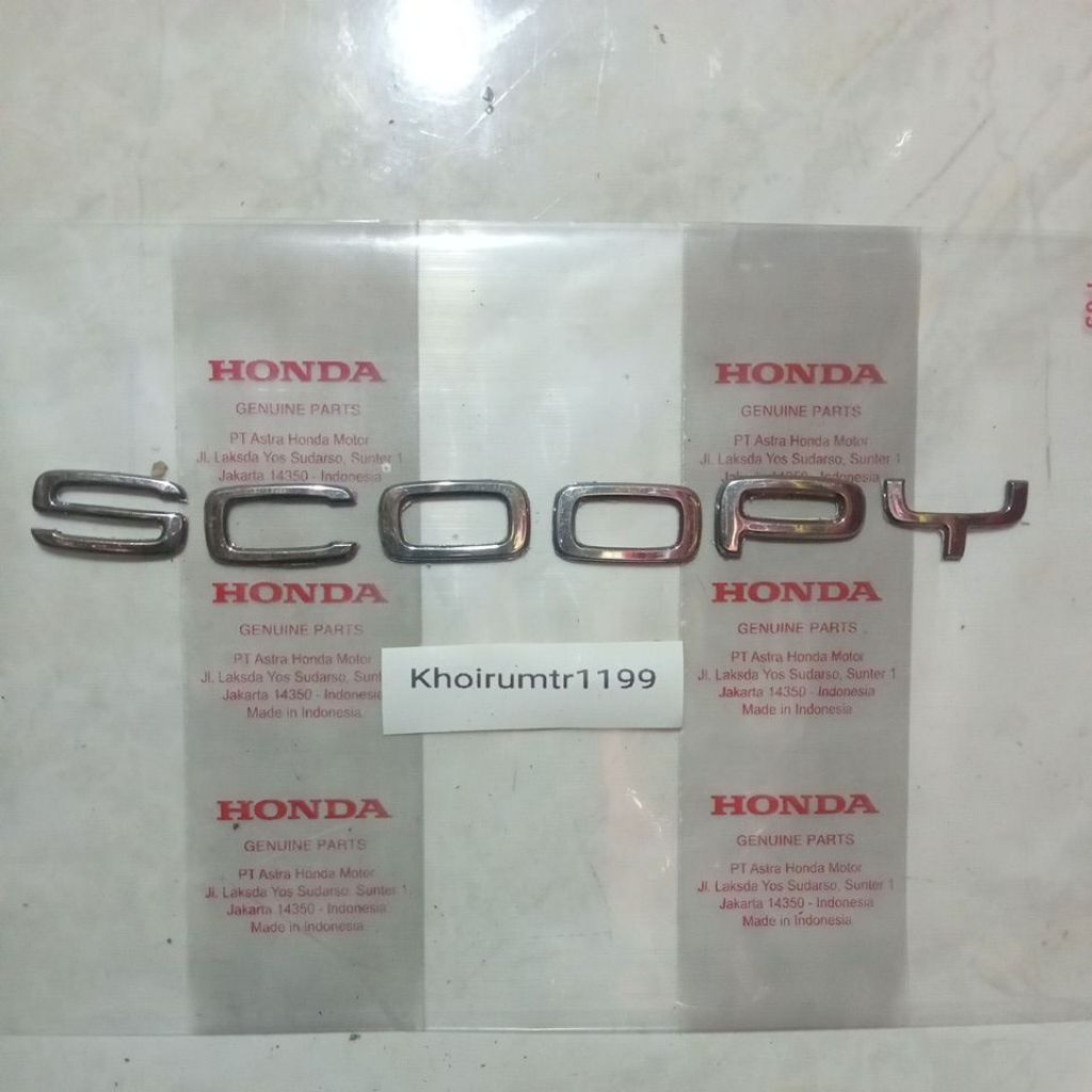 emblem scoopy 3D Timbul honda scoopy 2021 2022 huruf (S) 1 pcs