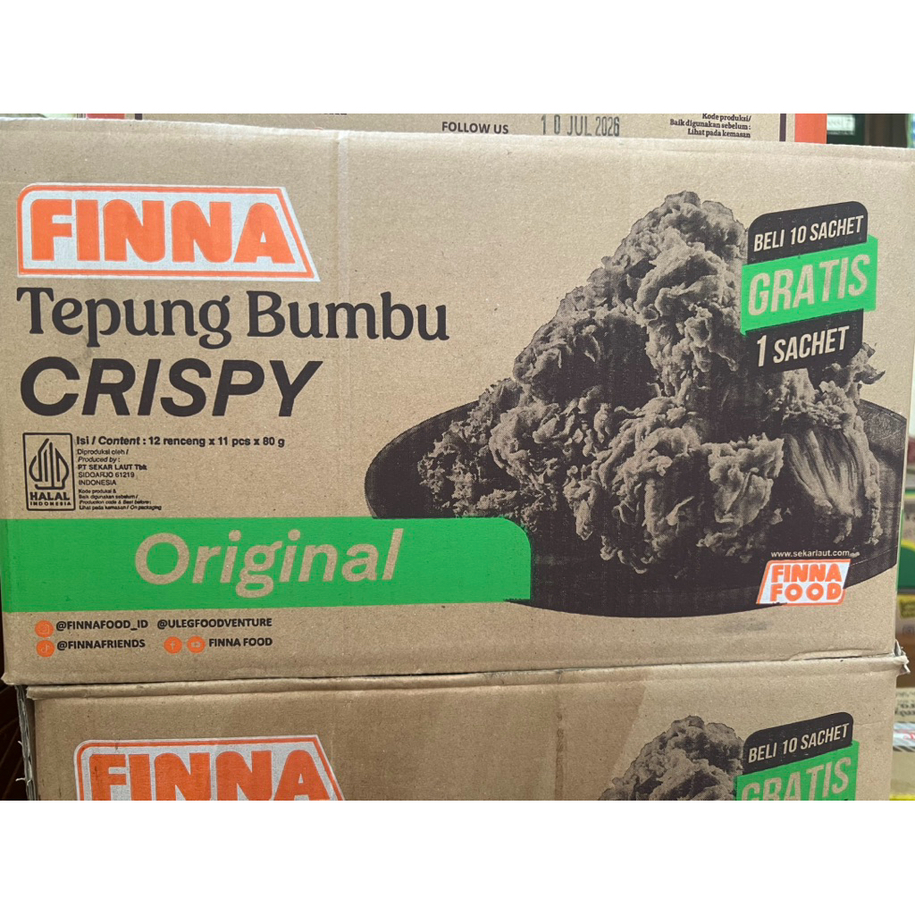 

[KARTON]finna tepung bumbu crispy-finna tepung bumbu serbaguna 1dus 12renceng-1renceng 10sachet gratis 1sachet