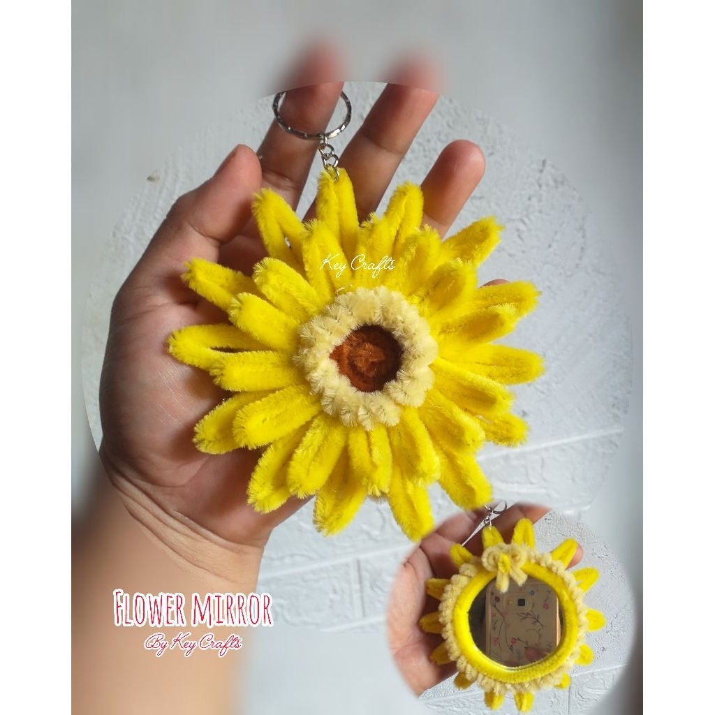 cermin hias bunga matahari