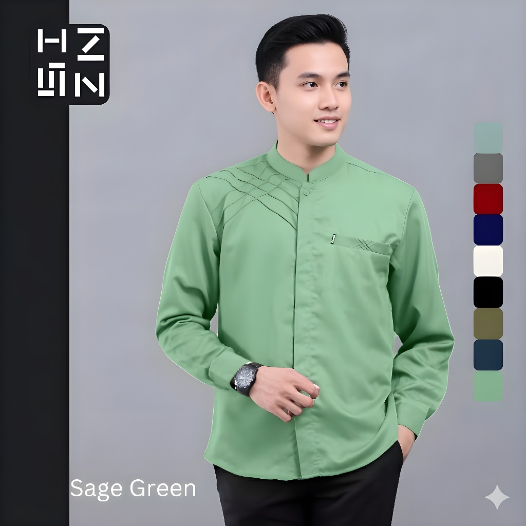 HNSN Baju Kemeja Koko Pria Premium Motif Marvel Bahan Toyobo Japan 100% Original | Kemko, Taqwa Leng