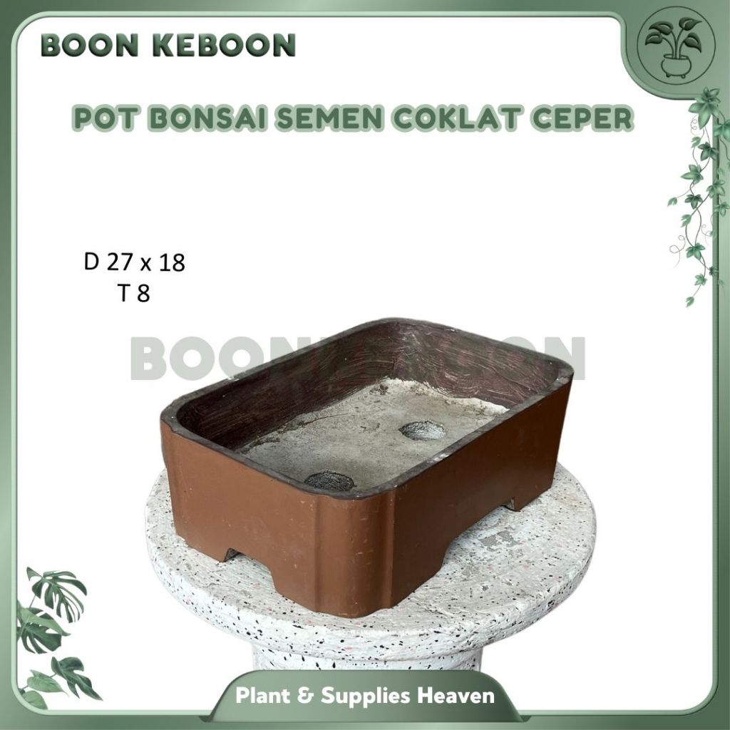 Pot Bonsai Semen Coklat Ceper