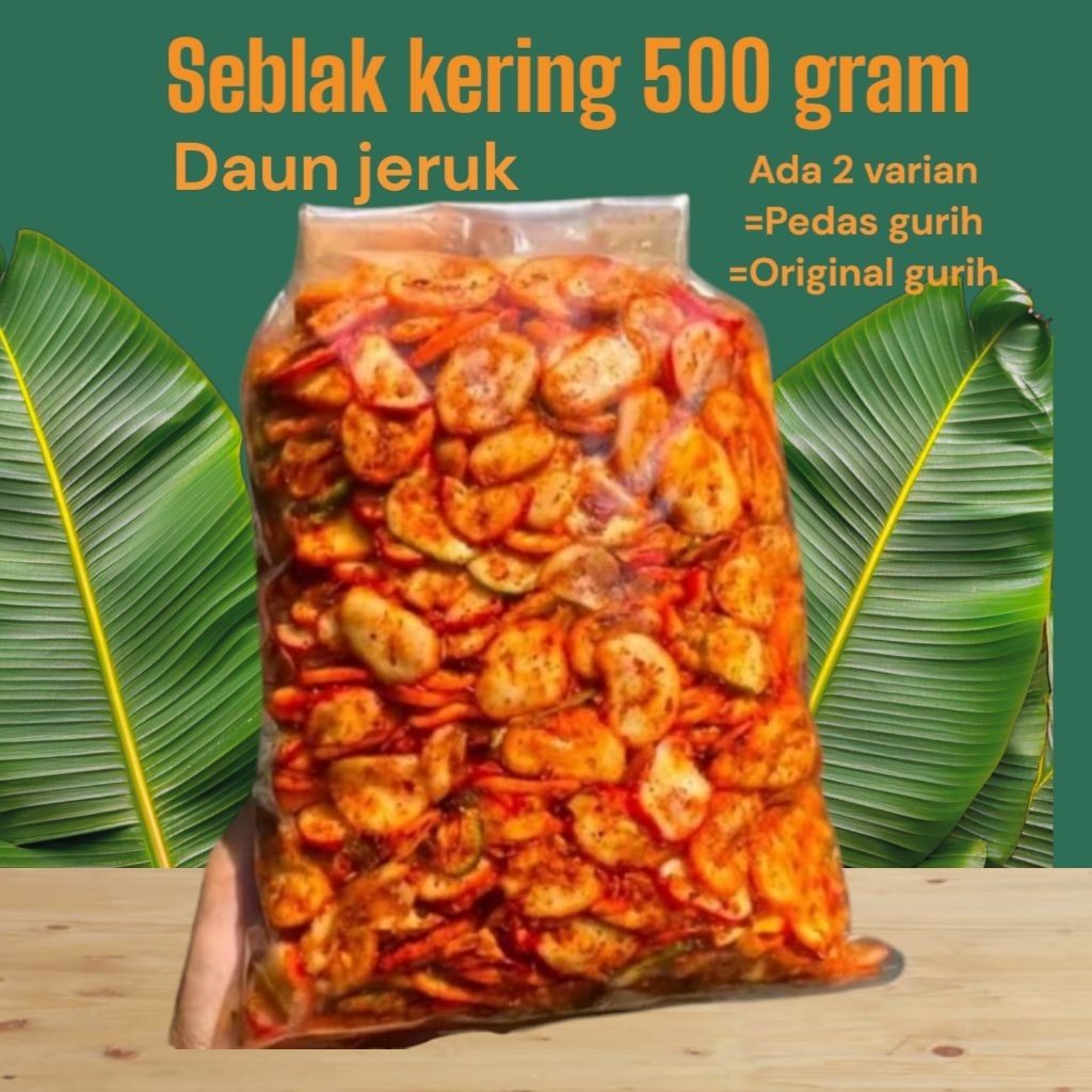 

KERUPUK SEBLAK KERING / KERUPUK BANTAT / PEDAS DAUN JERUK 500 GRAM