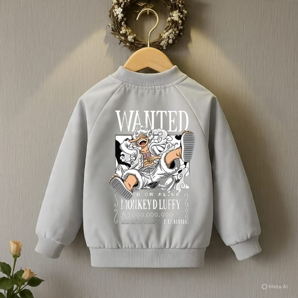jaket anak one piece monkey D Luffy Gear 5 bounty