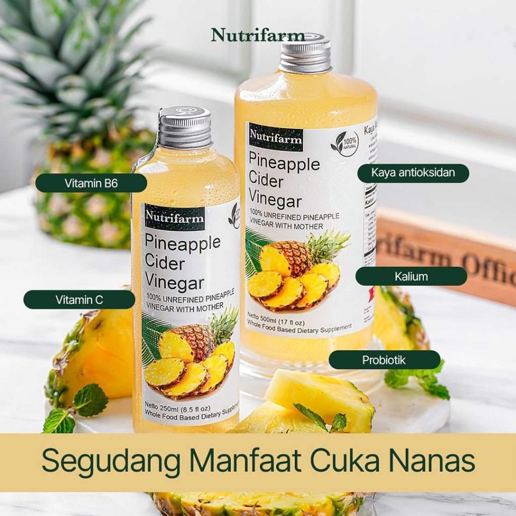 

Cuka Nanas Organik 500ml With Mother Asli Murni Fermentasi Alami