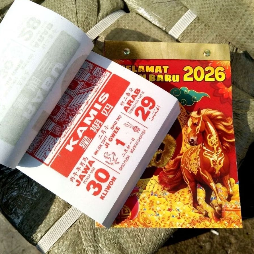 

Kalender 2026 Sobek Harian SHIO KUDA BHM BHB Cina Jawa dan Arab