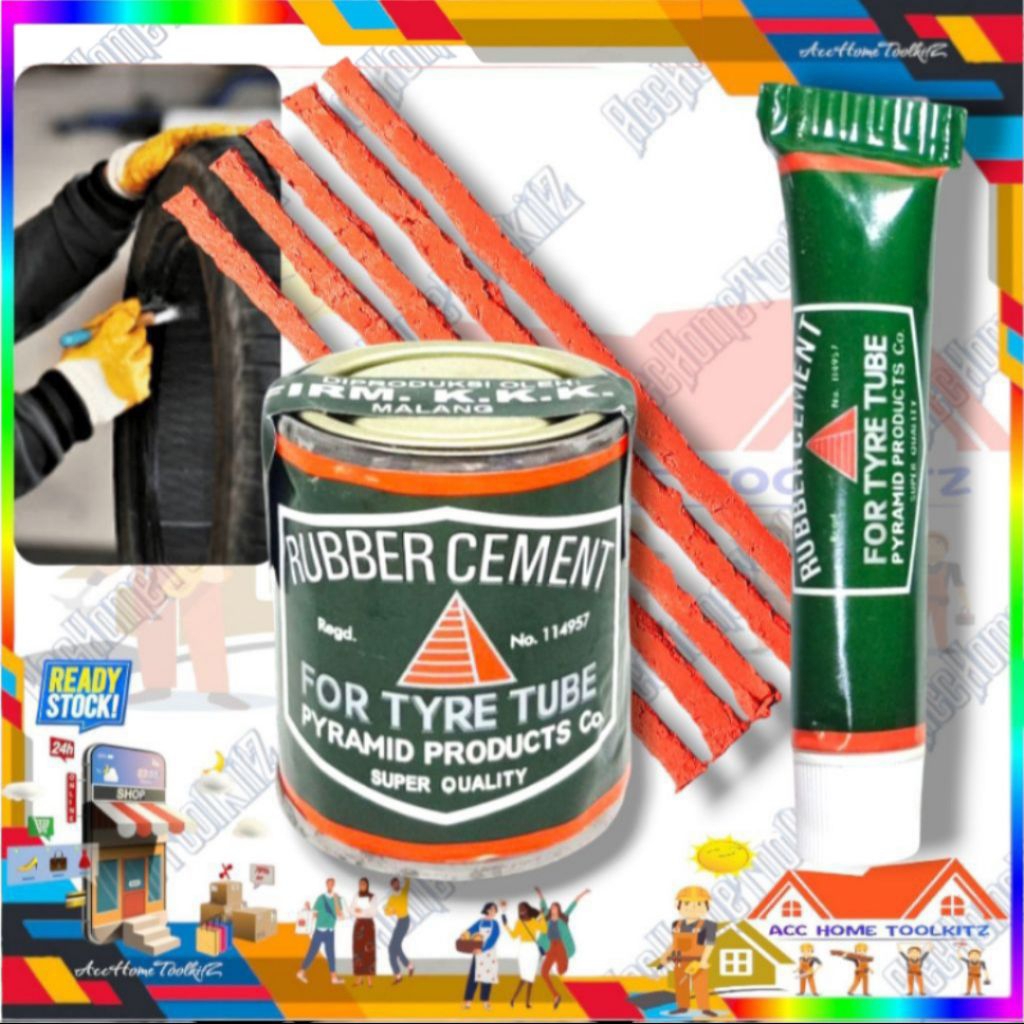 LEM TAMBAL BAN LEM KARET CACING RUBBER CEMENT ODOL 40GRAM 90GRAM TUBLESS TUBELESS KARET TAMBAL TIP T