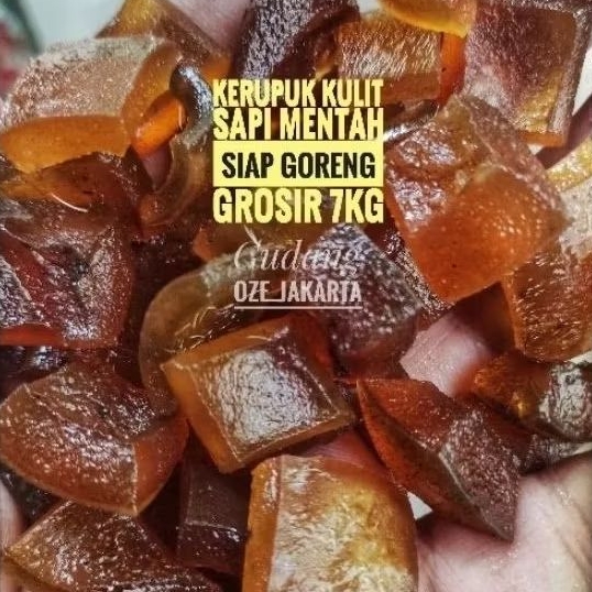 

GROSIR Kerupuk Kulit Sapi Mentah SIAP GORENG 7KG Potongan Dadu Kotak Jangek Dorokdok Krecek Camilan Kerupuk
