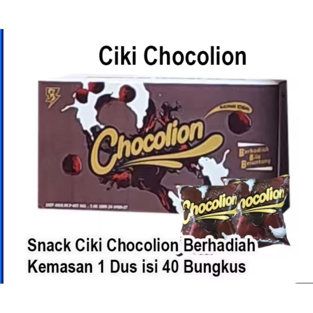 

1 dus (40 bungkus) ciki viral berhadiah rasa coklat, chocolion