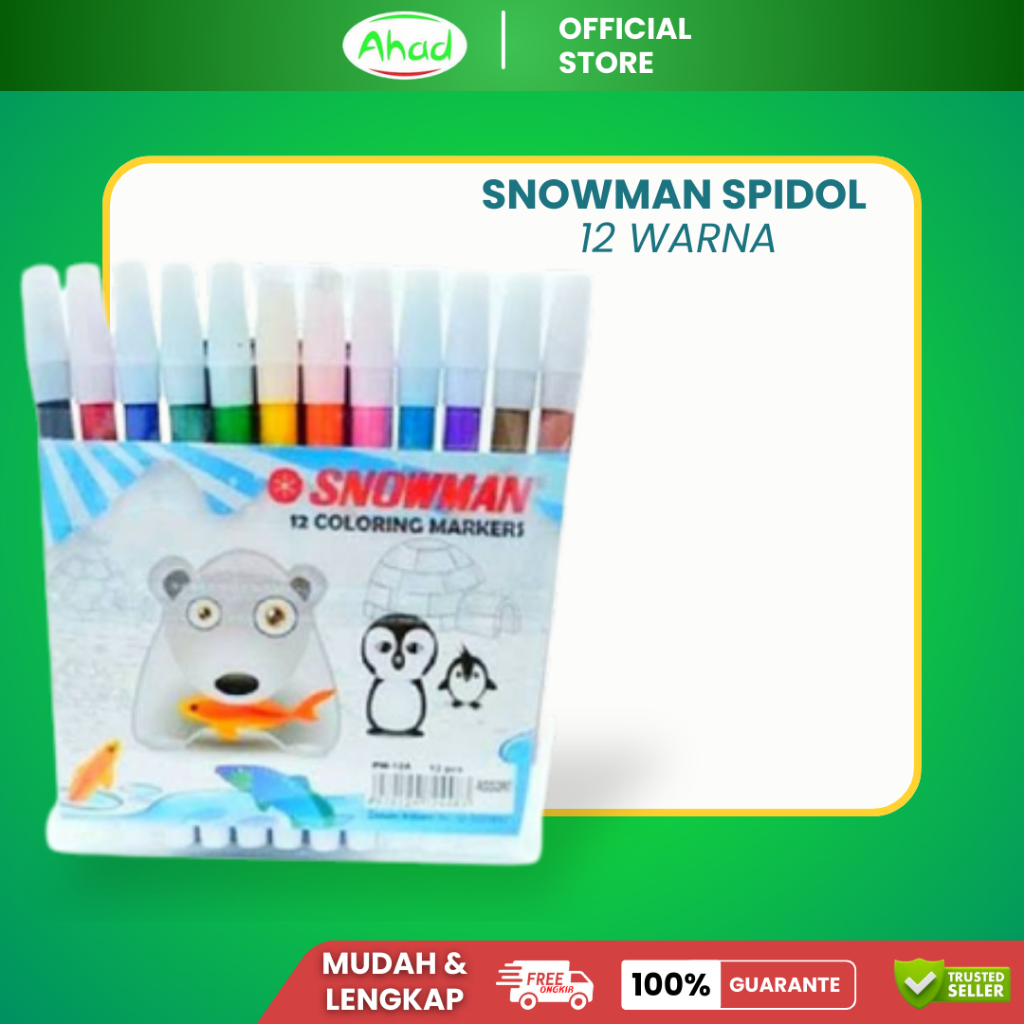 

Spidol Mewarnai | Snowman Spidol Warna Kecil Isi 12 | Spidol Gambar Anak Sekolah | Spidol Anak | Spidol Gambar