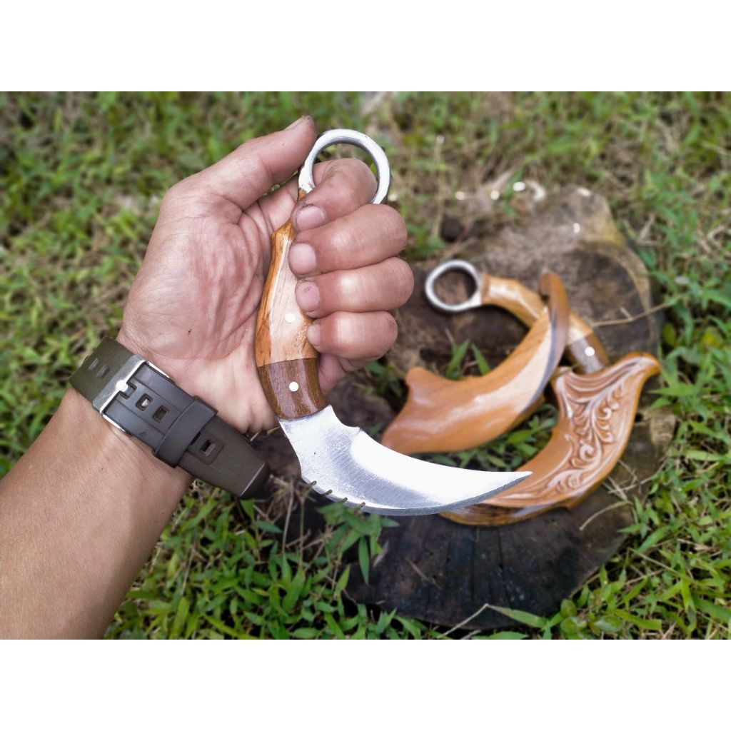 KARAMBIT KAYU JATI UKIR