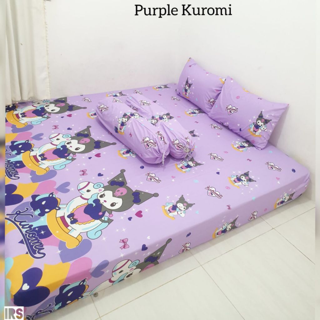 Sprei Homemade PURPLE KUROMI & KUROMI &NEKOGO & HK Love