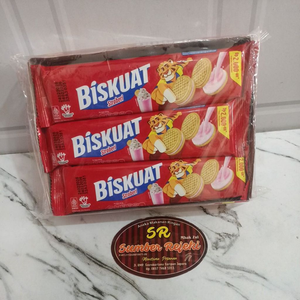 

BISKUAT STRAWBERRY ISI 12 BUNGKUS