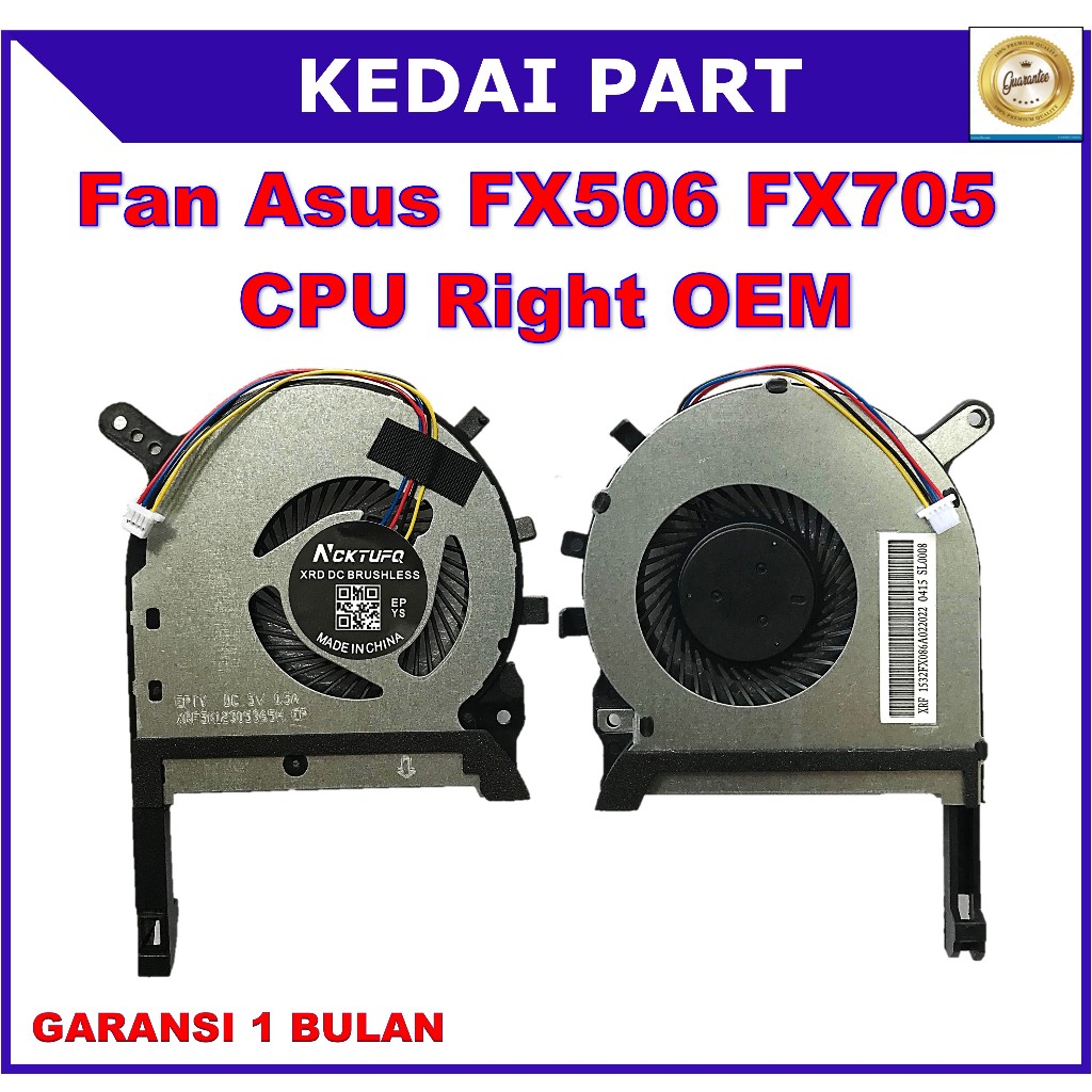 Fan Asus ROG TUF FX506 FX506IH FX506II FX506LH FX506LI FX705 CPU OEM