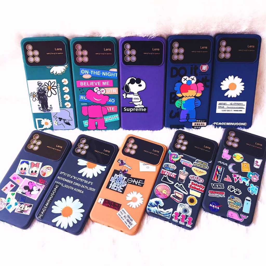 [ GROSIR 10PCS ] SOFTCASE LENSA CAMERA SS62 FOR SMSNG/INFNIX/OPPO/RLME/RDMI/VIVOO MOTIF CEWE LUCU CU