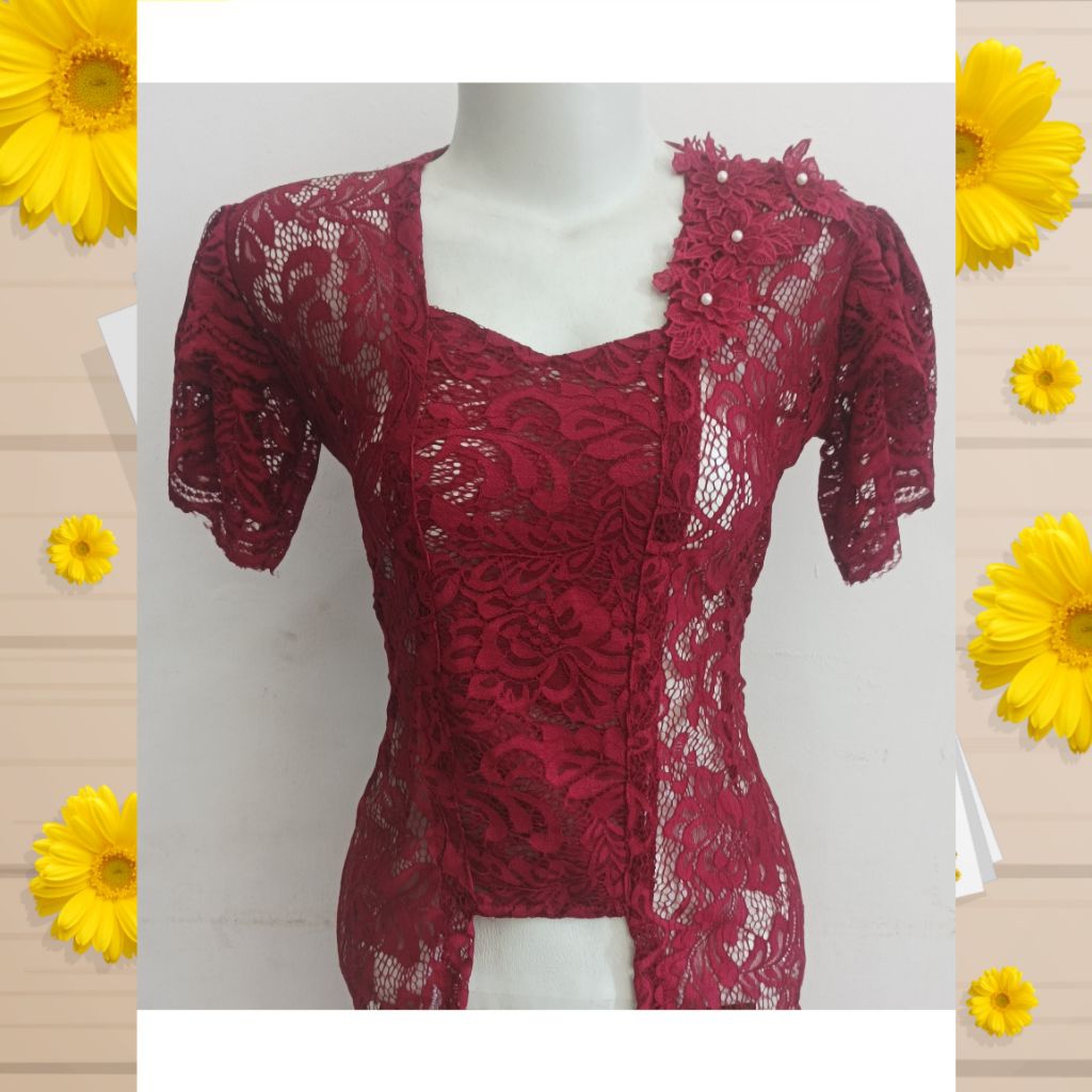 Kebaya lilit Bunga timbul || Kebaya saja