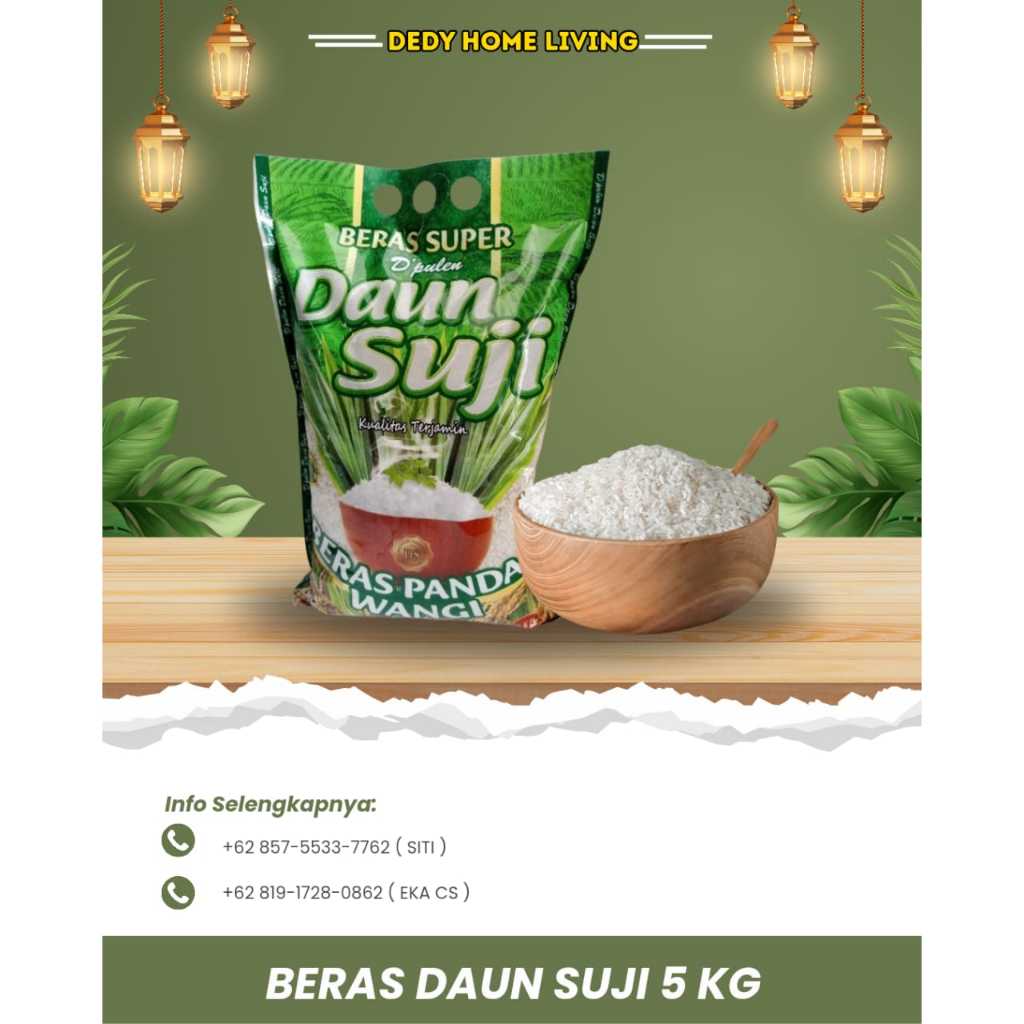 

Beras Daun Suji 5kg Tanpa Pemutih Dan Pengawet - beras 5 kg - daun suji