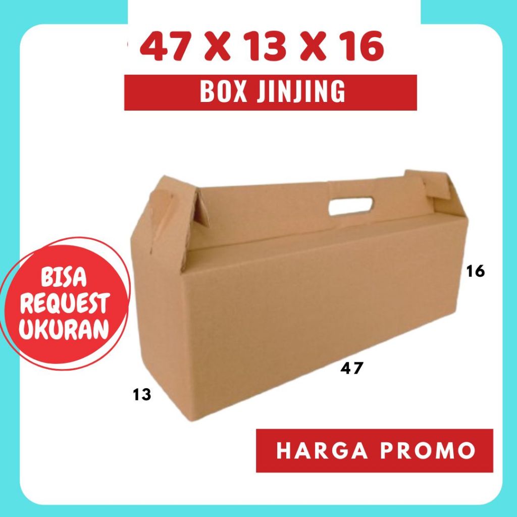 

Kardus Jinjing 47x13x16 Gable Box Dus Parcel Packing Buah Hampers Kemasan Idul fitri Diva Box