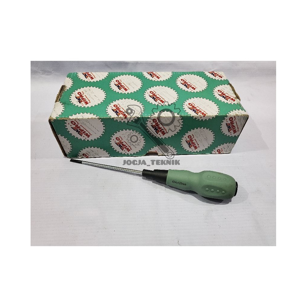 Wipro Obeng Soft Handle Karet Plus Minus 4 × 125MM ST4-125 / Obeng Handle Karet Wipro