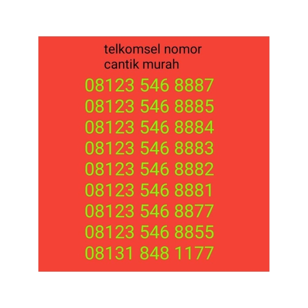 telkomsel nomor cantik murah kuotanya 3GB