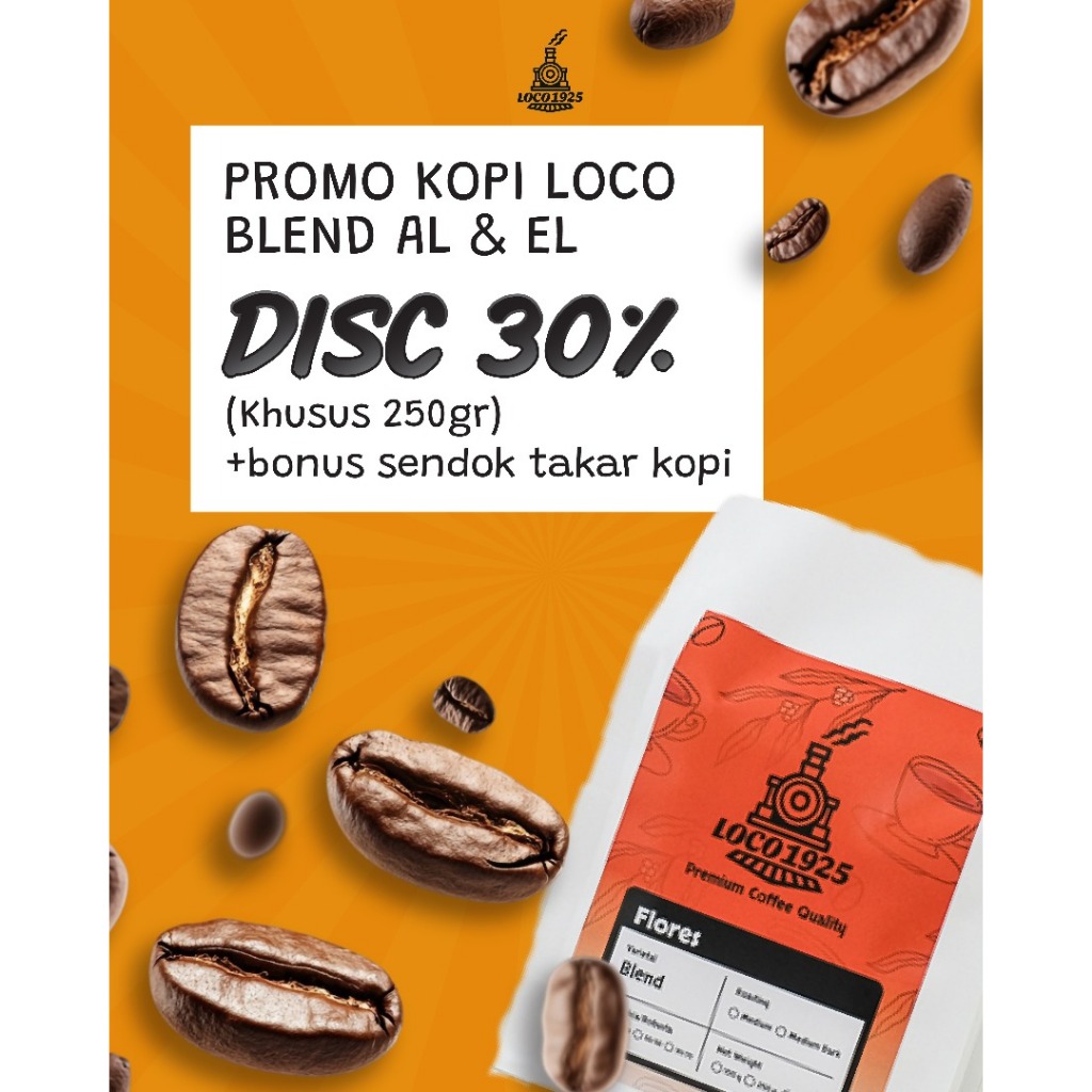 

Loco1925 - Kopi EL's Blend Premium Flores medium dark Roasted - Rasa seimbang
