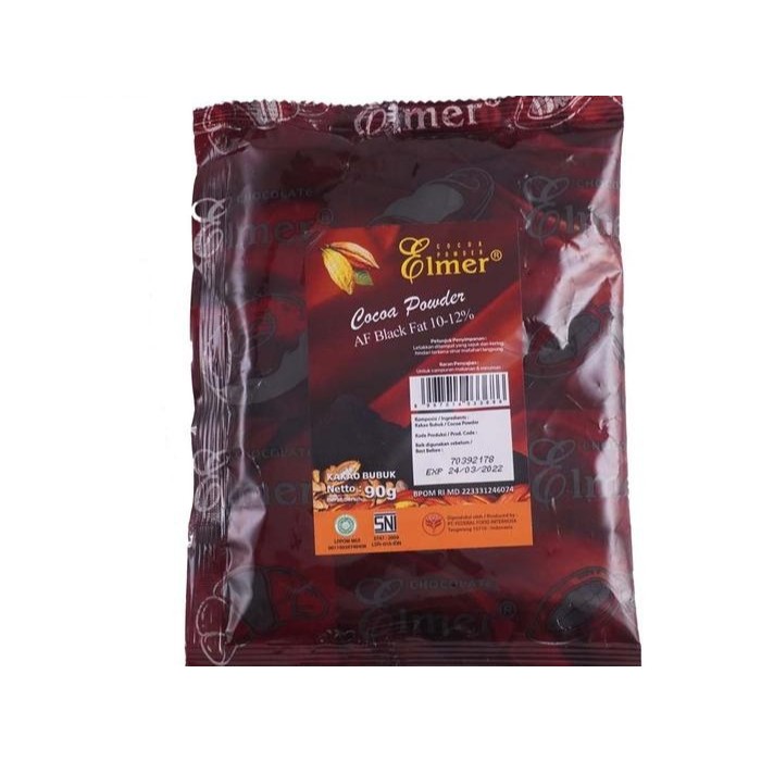 

Elmer Af. Black 10-12% 90gr | Cokelat Bubuk Elmer ukuran (90 gr)