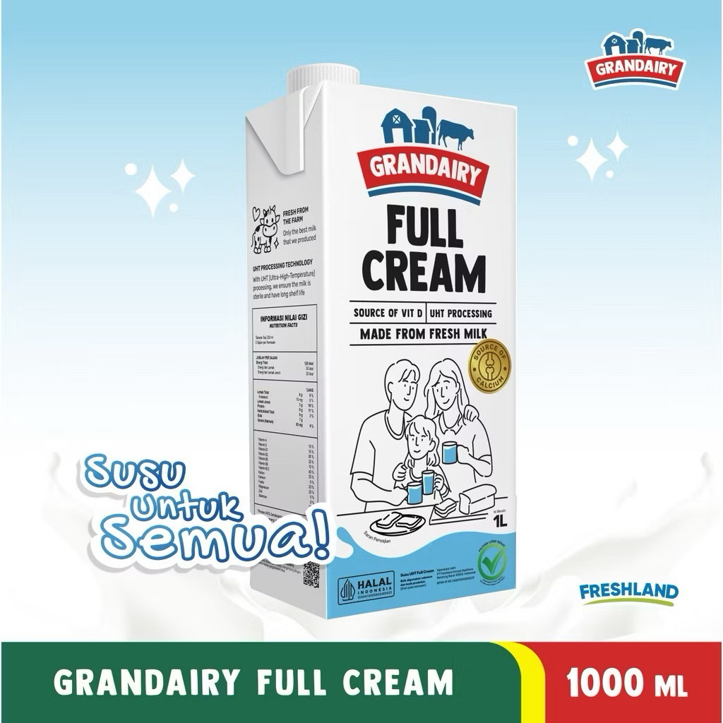 

Grandairy susu UHT full cream 1000ml