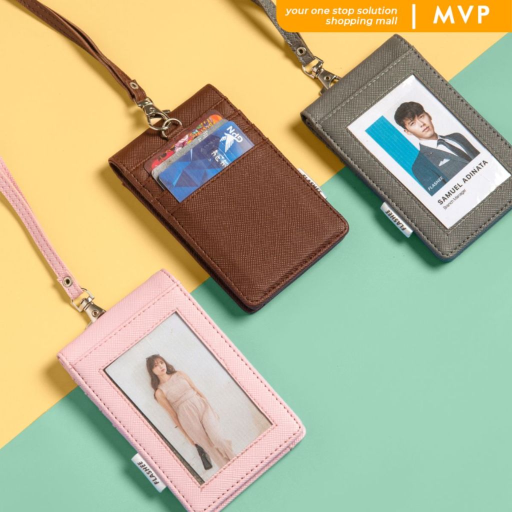 

MVP ID Card Holder Magnet Tabby Lanyard Magnet Name Tag Kulit Termurah Berkualitas PU Leather