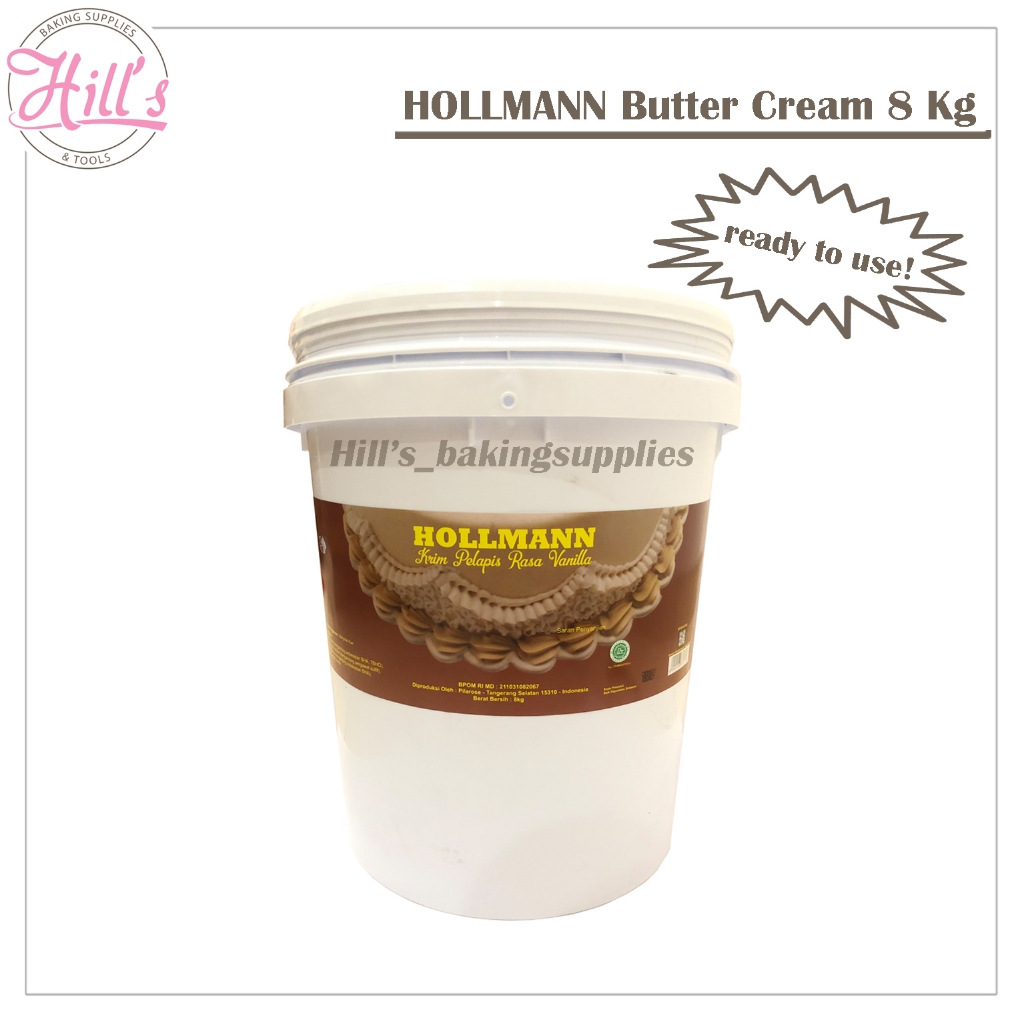 

( EMBER ) BUTTER CREAM HOLLMANN 8 kg - SIAP PAKAI / VANILAPUTIH HOLMAN BUTTERCREAM / HOLLMAN BUTER KRIM 8kg