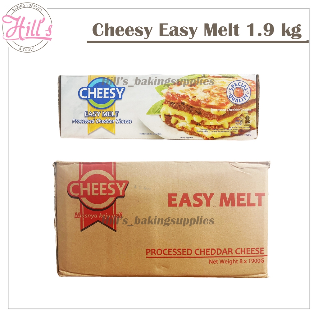 

( KARTON ) PROMO MURAH !!! CHEESY EASY MELT 1.9 Kg / KEJU LUMER CHEDAR EASYMELT CHEDDAR 1.9Kg 2Kg 2 kg